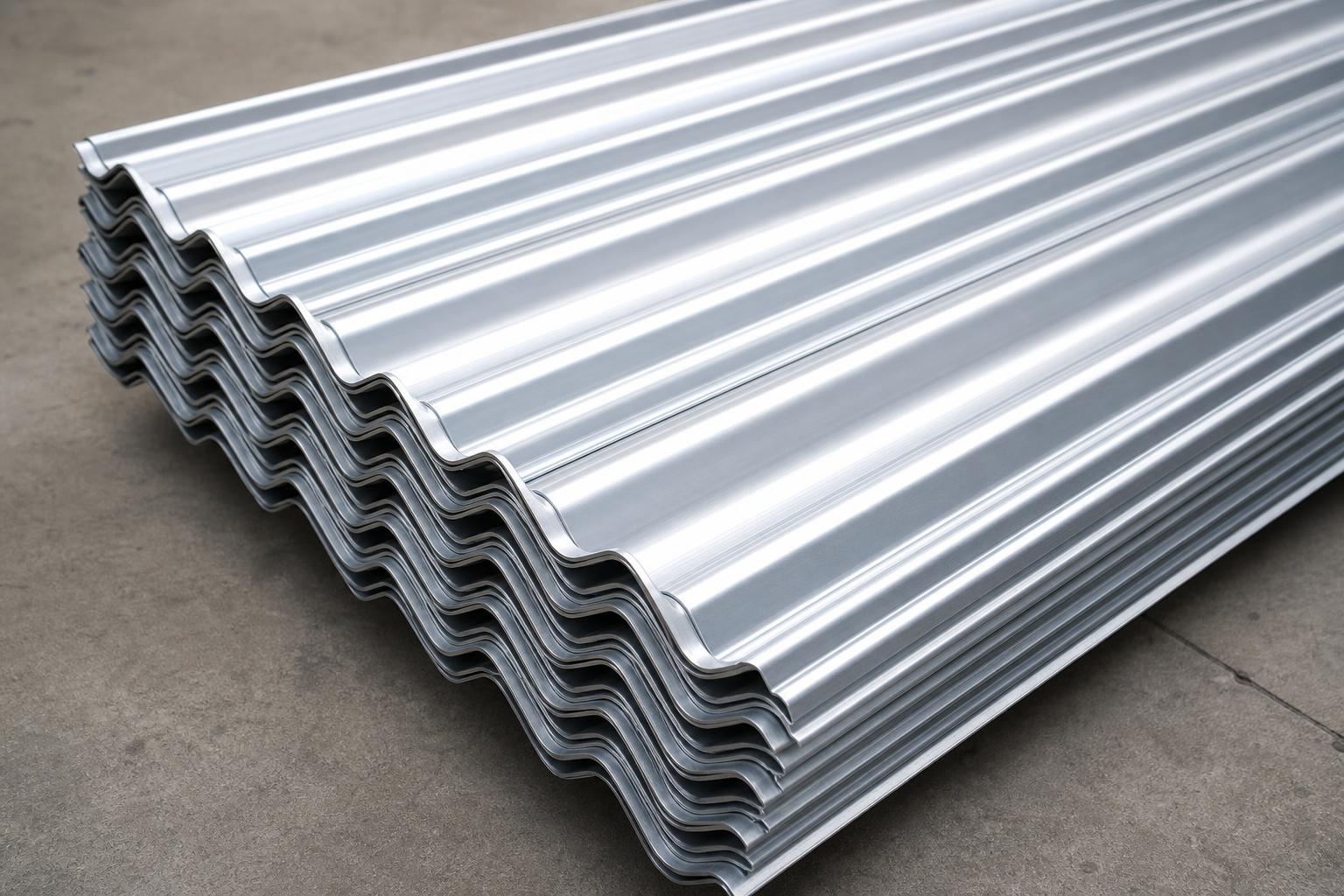 Stack of aluminum hurricane storm panels ready for installation